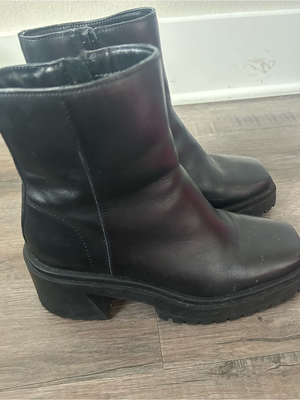 Steve Madden Black Platform Boots